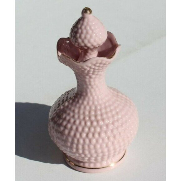 VTG Purple Porcelain HB Bubbled Flower Mini Table Top Creamer / Oil W/ Stopper - Picture 5 of 8